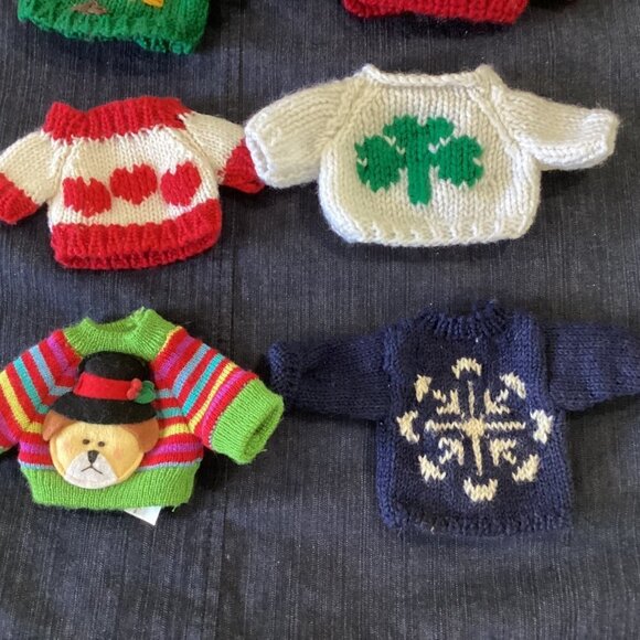 7 Stuffed Animal/Doll Knitted Sweaters - Picture 3 of 16